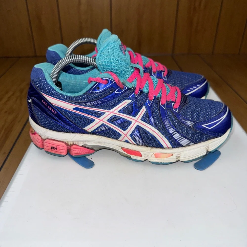 Asics Gel-Exalt Womens Running Shoes Blue Pink Turquoise T379N DuoMax 6.5